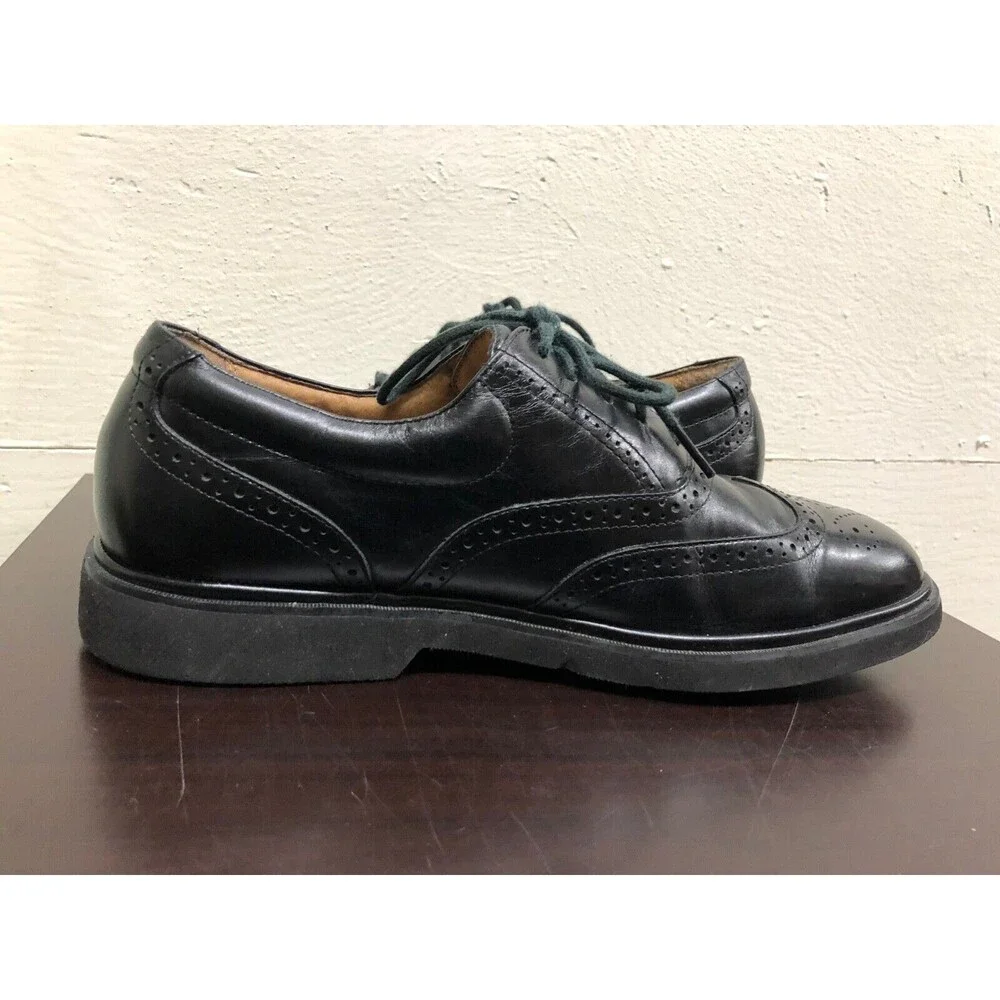 Florsheim Men Comfortech Black Wingtip Oxford Shoes Size US10.5 B